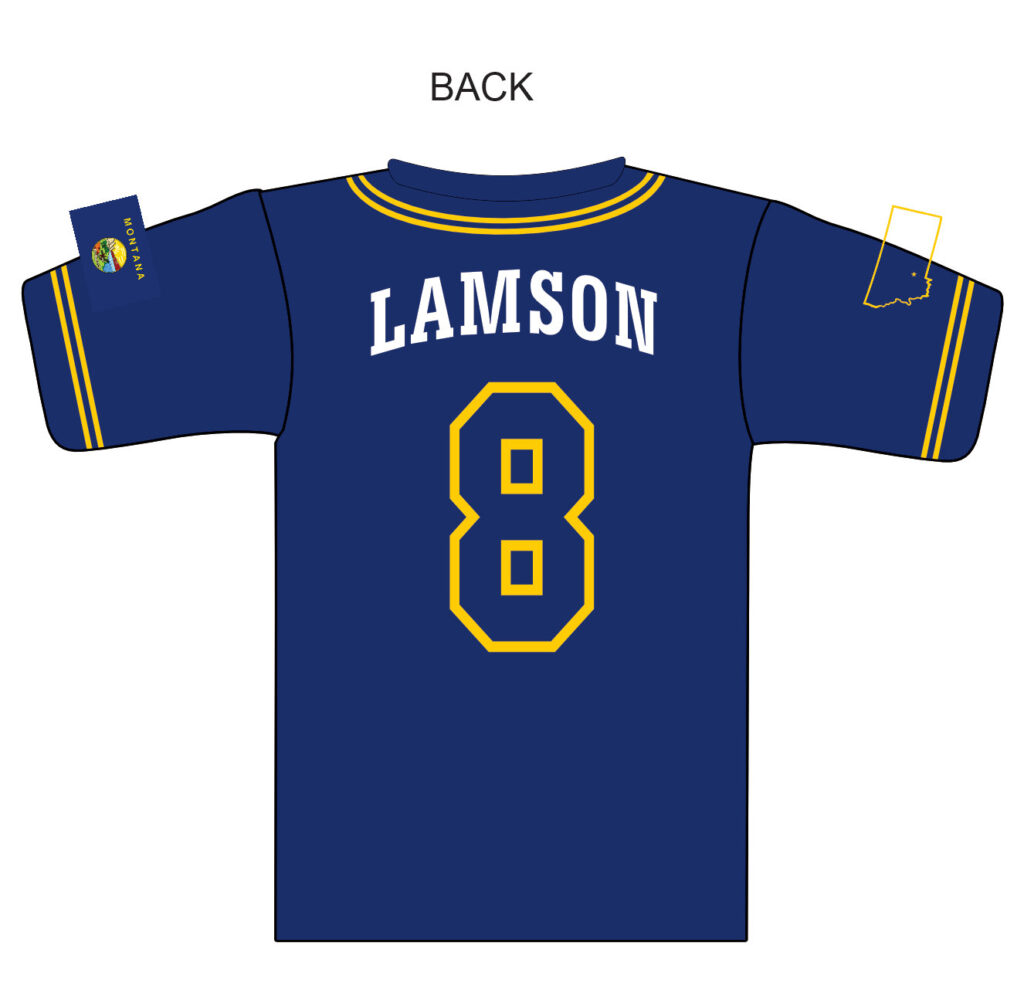 Fansign Throwback Fan Baseball Jersey - Throwback Royal - Intrepid School Store